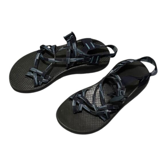 Chaco Classic Black & Blue Strappy Sandals Size 9 - Picture 1 of 5